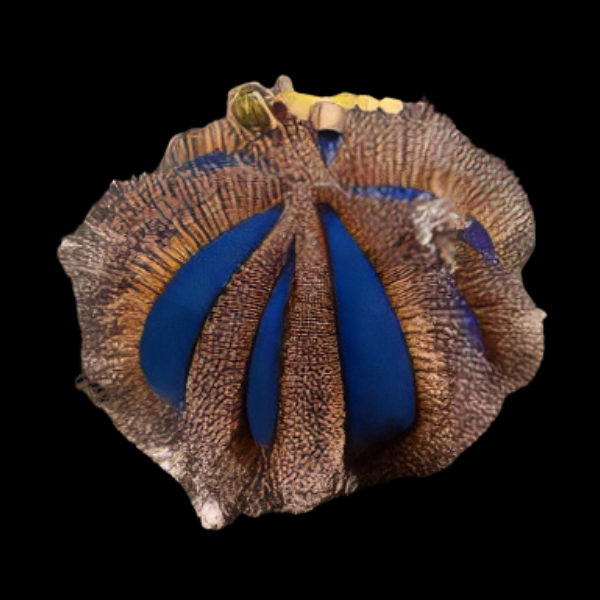 Spineless Sea Urchin Red and Blue Mespilia Globulus