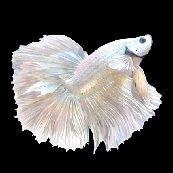 Metallic Half Moon Betta Male Platinum 3cm
