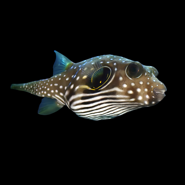 Stars & Stripes Pufferfish Arothron Hispidus